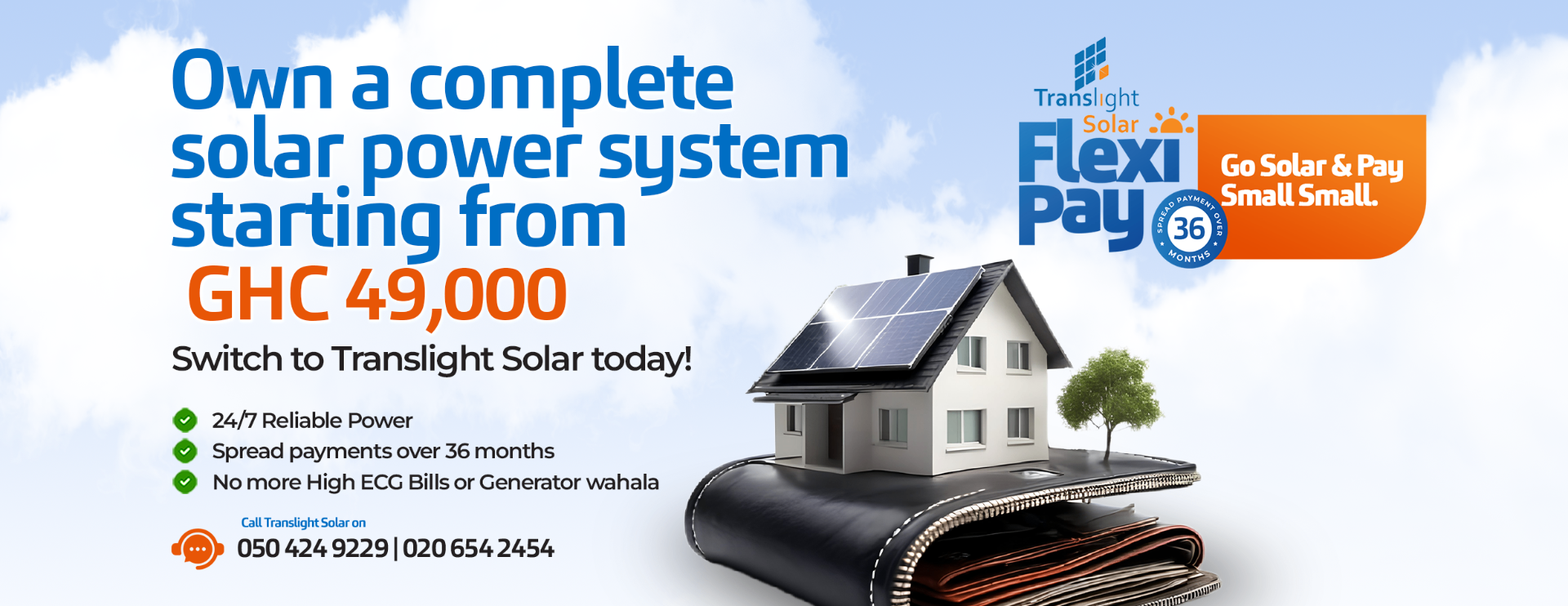 Translight Solar FlexiPay - Complete solar power system